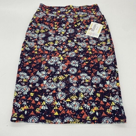 Lularoe NWT Cassie Pencil skirt floral geometric s - Picture 1 of 4